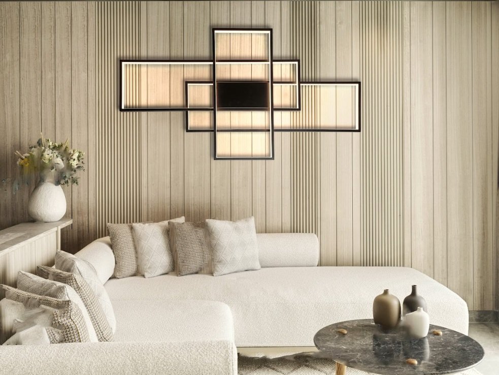 PLAFON LED 60W PARED/TECHO 90X50 NEGRO